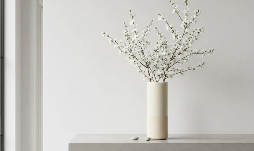 Cách cắm hoa tuyết mai ngày Tết theo phong cách tối giản hiện đại