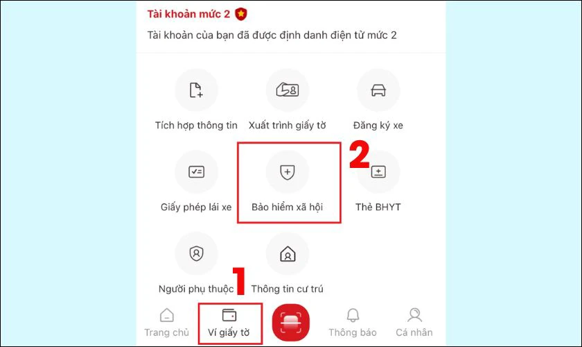Cách xem bảo hiểm xã hội trên VNeID