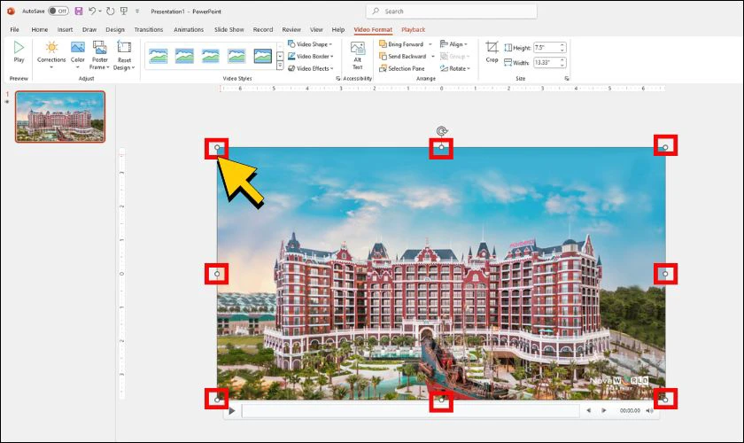 Điều chỉnh video phù hợp với slide trình chiếu của bạn