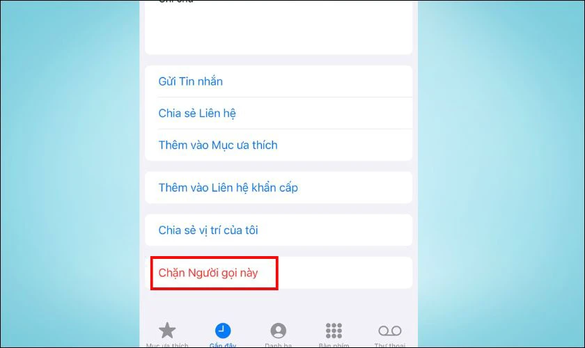 Cách chặn số điện thoại trong danh bạ