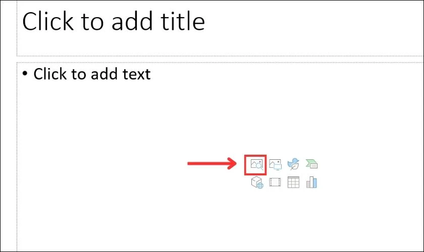 Chọn vào ô Picture để chèn ảnh có sẵn trên máy hoặc ảnh online trên PowerPoint