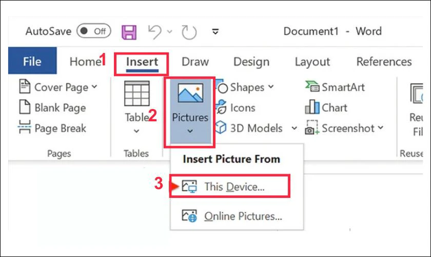 Cách chèn ảnh vào Word bằng tùy chọn Insert and Link
