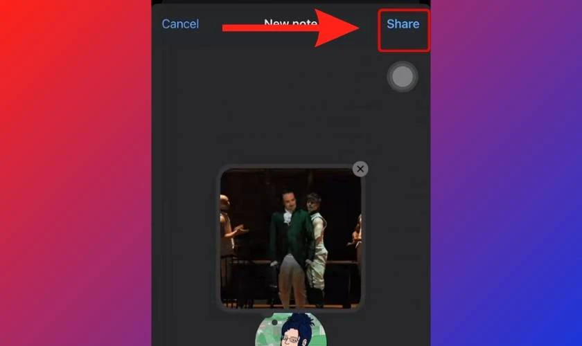 Chèn GIF trên ghi chú
