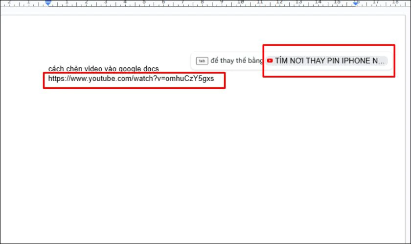 Google Docs sẽ tự động nhận diện link và biến nó thành đường dẫn có thể nhấp vào