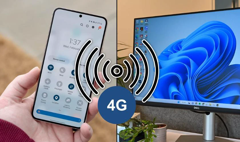 Cách chia sẻ mạng 4G từ Android sang máy tính 