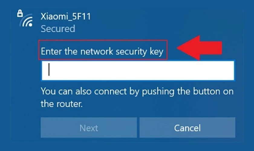 Tìm tên mạng bạn vừa tạo