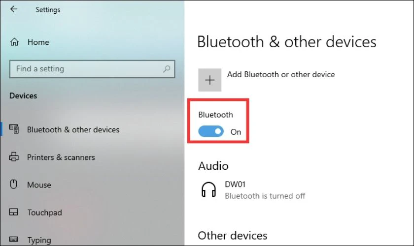 Kích hoạt Bluetooth trên máy
