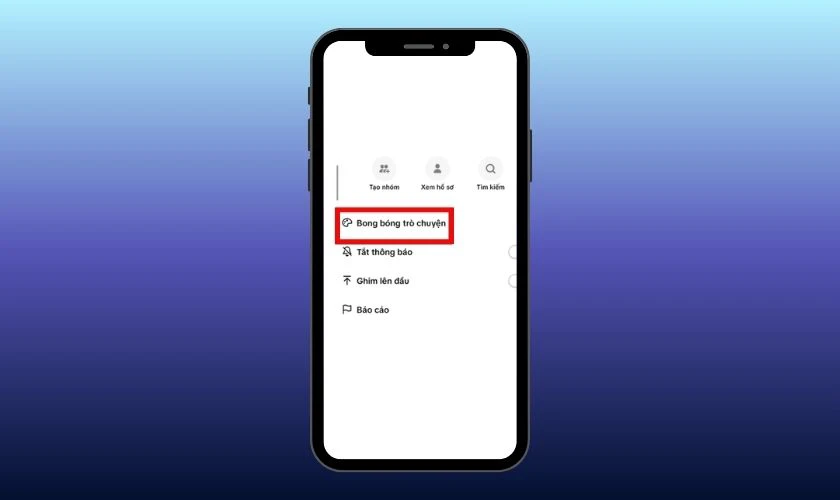 Chọn mục Thay đổi chủ đề hoặc Bong bóng trò chuyện