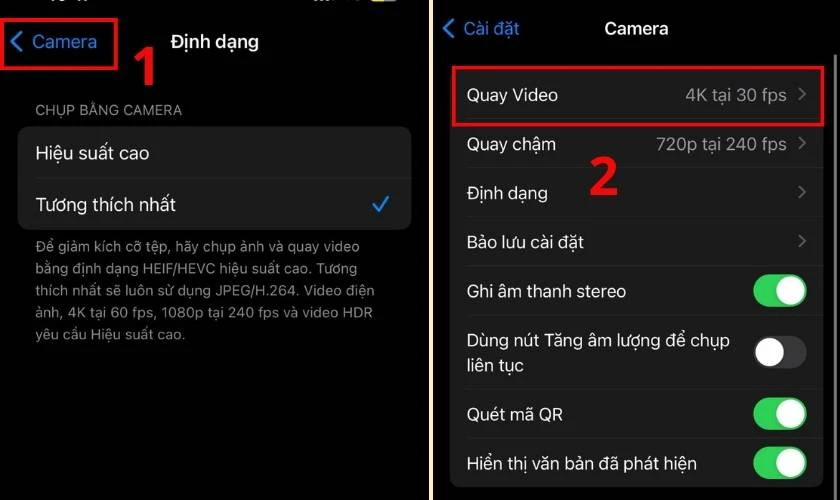 Bạn nhấn nút quay lại rồi chọn tiếp vào mục Quay Video