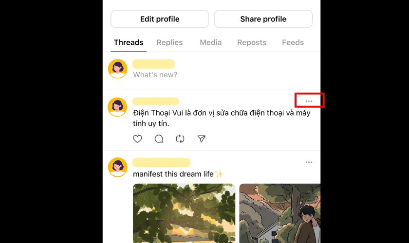 Cách chỉnh sửa bài viết trên Threads