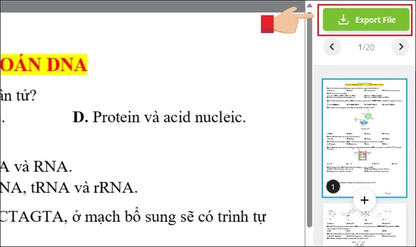 Khi đã hoàn tất chỉnh sửa, nhấn Export (Xuất file)