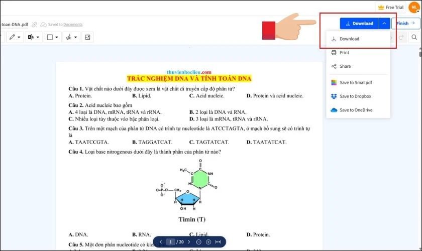 Sau khi hoàn tất chỉnh sửa, nhấn Download