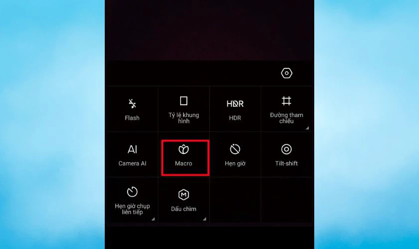 Sử dụng tính năng Macro cho độ phân giải cao