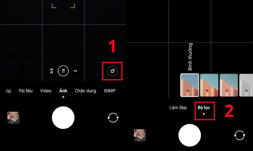Sử dụng bộ lọc màu