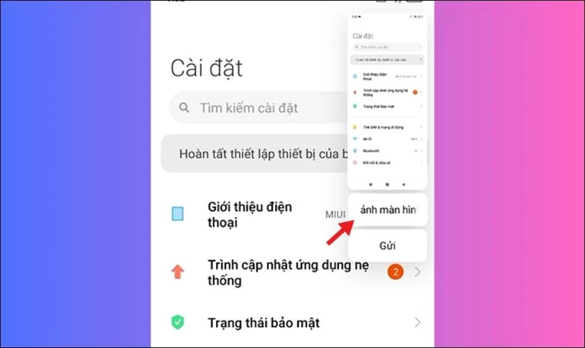 Cách chụp màn hình cuộn trang kéo dài trên Xiaomi