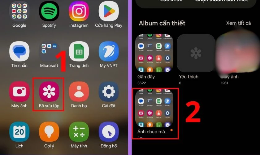 Ảnh chụp màn hình Xiaomi lưu trong Thư viện ảnh