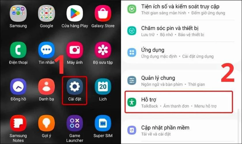 Cách chụp màn hình Samsung A13 bằng nút home ảo
