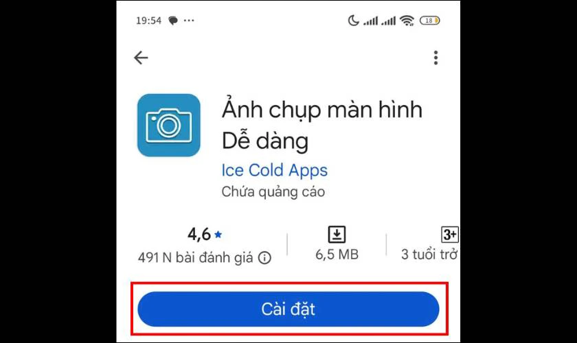 Cách chụp màn hình Samsung A13 bằng Screenshot Easy