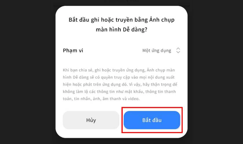 Mở ứng dụng và cấp các quyền cần thiết