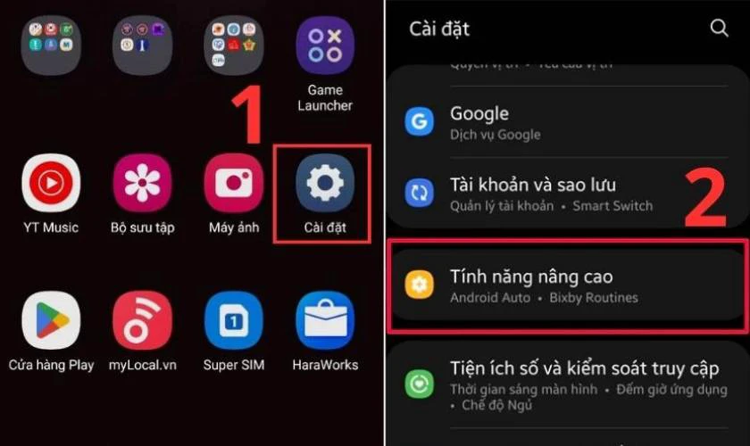 Cách chụp màn hình Samsung A13 bằng cách vuốt lòng bàn tay