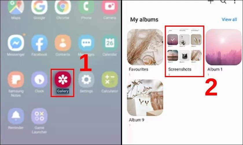 Ảnh chụp màn hình Samsung A13 lưu ở đâu?