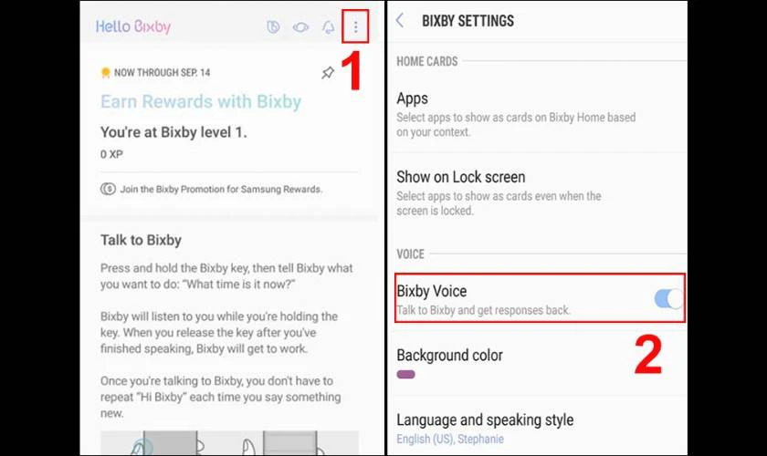 Cách chụp màn hình Samsung A13 bằng trợ lý Bixby