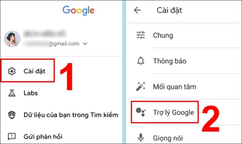 Mở ứng dụng Google và chọn Thêm