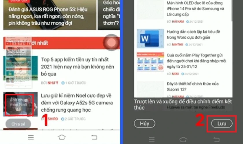 Cách chụp màn hình cuộn Vivo bằng Cửa sổ nổi dễ nhất