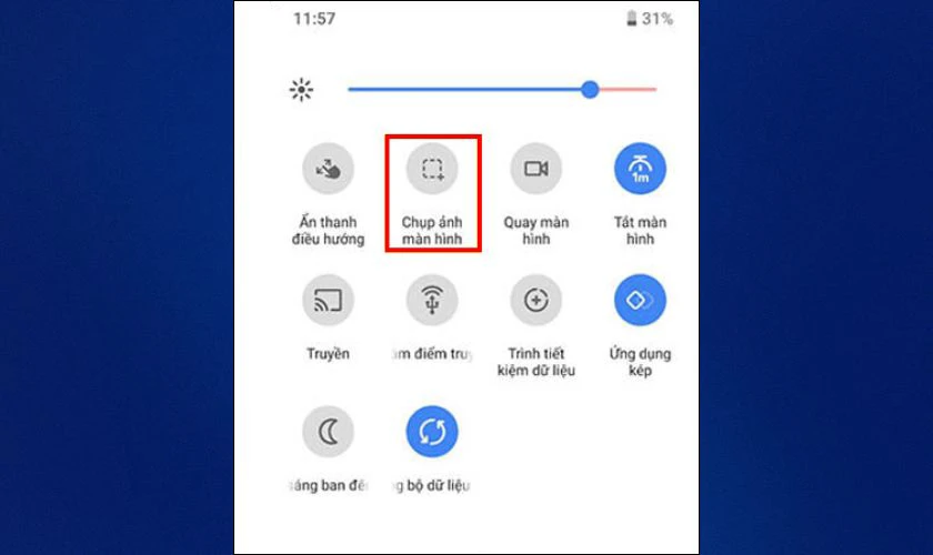 Cách chụp màn hình Vsmart bằng thanh trạng thái