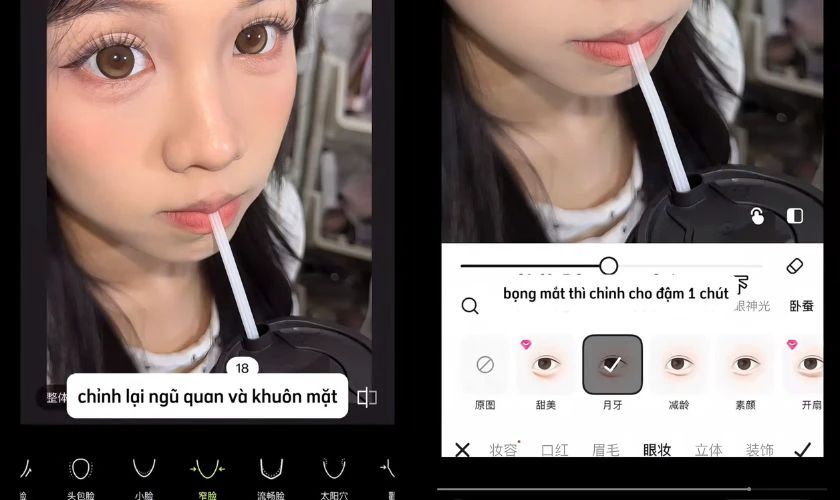 Cách chỉnh sửa ảnh chụp mắt từ trên xuống sau khi chụp