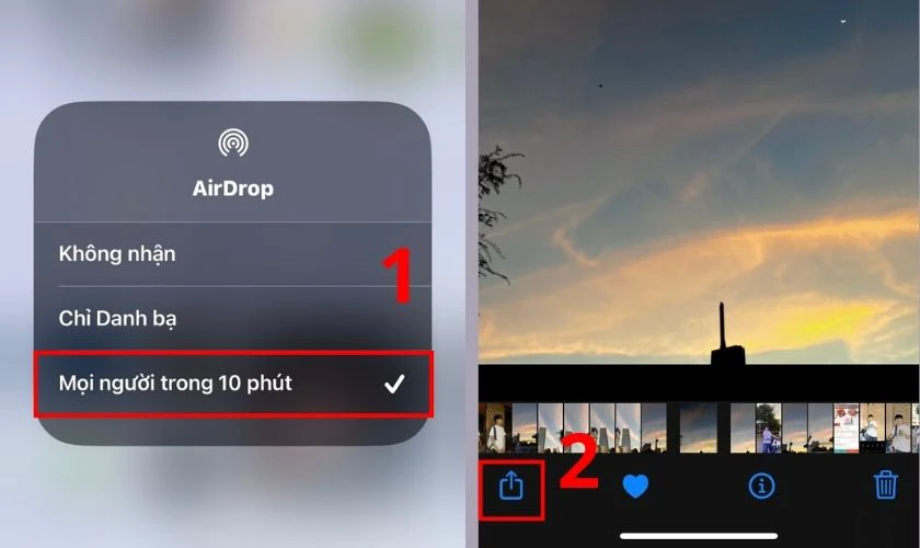 Cách thực hiện chuyển ảnh từ iPhone cũ sang iPhone mới bằng AirDrop 