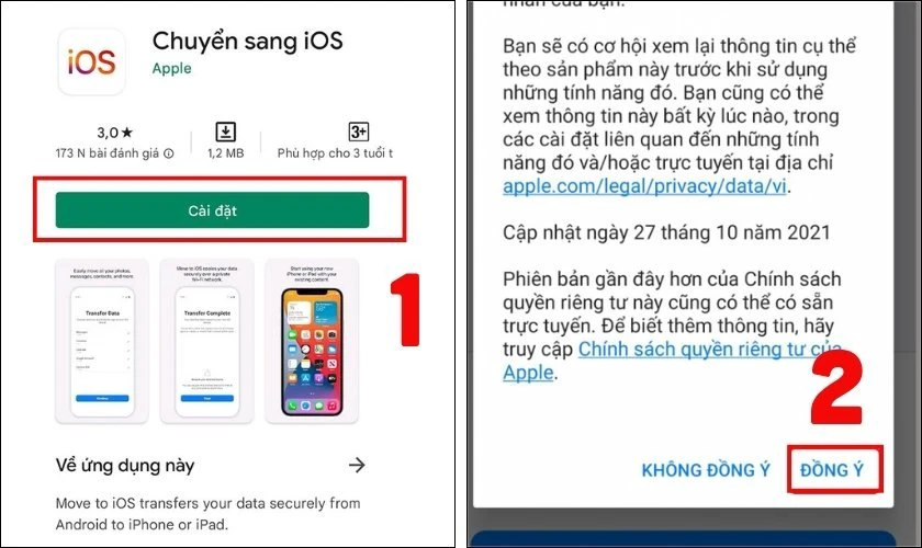 Chuyển ảnh bằng Move to iOS