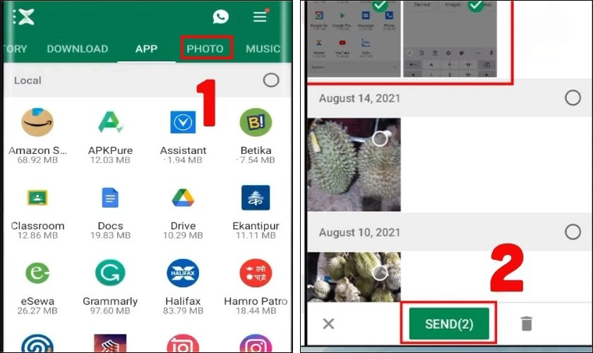 Giải thích cách chuyển ảnh từ Samsung sang iPhone bằng Bluetooth