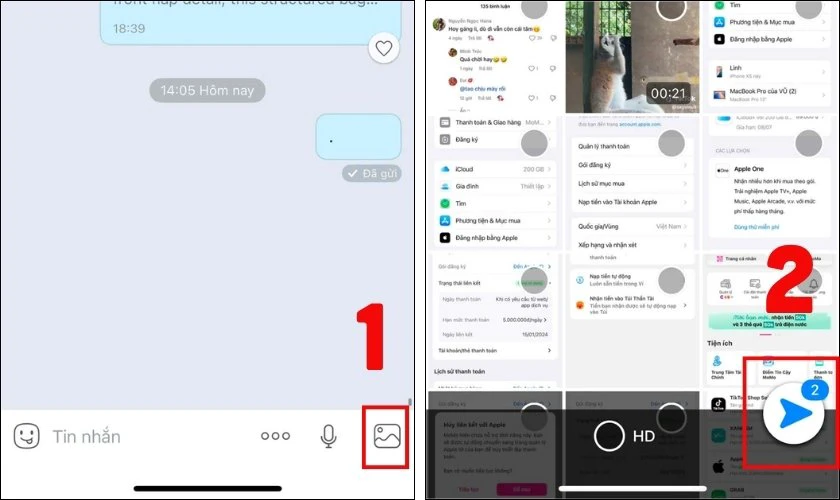 Sử dụng ứng dụng nhắn tin