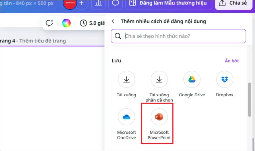 Bạn tìm kiếm, sau đó chọn Microsoft PowerPoint