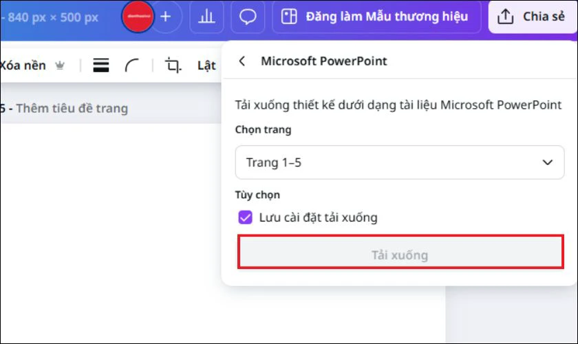 Cuối cùng, bạn nhấn vào nút Tải xuống