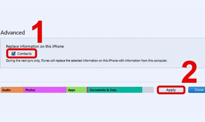 Thực hiện chuyển dữ liệu từ iPhone cũ sang iPhone mới bằng iTunes