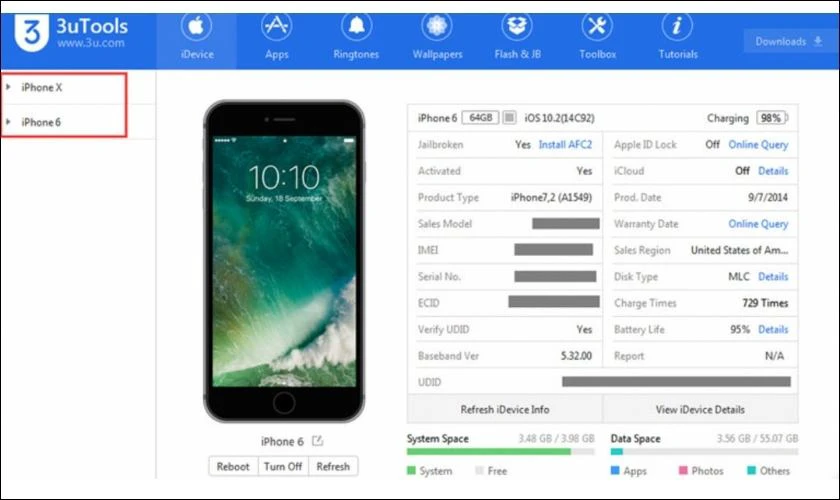 Cách chuyển danh bạ từ iPhone sang iPhone bằng 3uTools