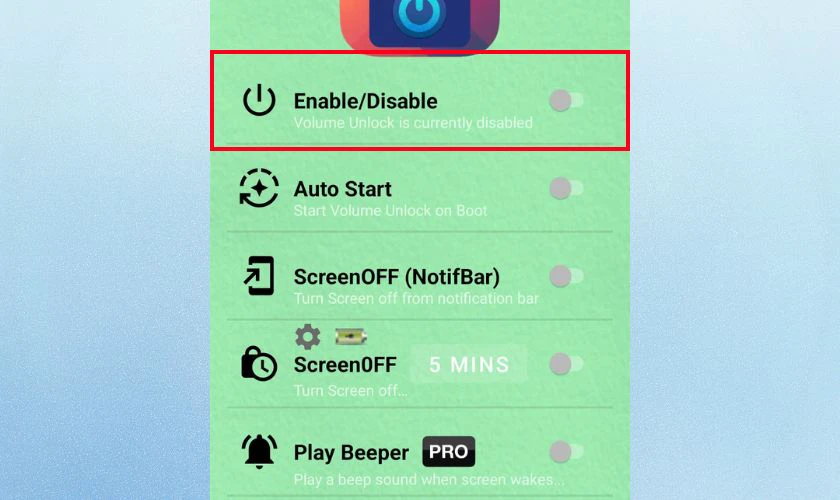 Cách chuyển nút nguồn sang nút âm lượng Xiaomi bằng Volume Unlock
