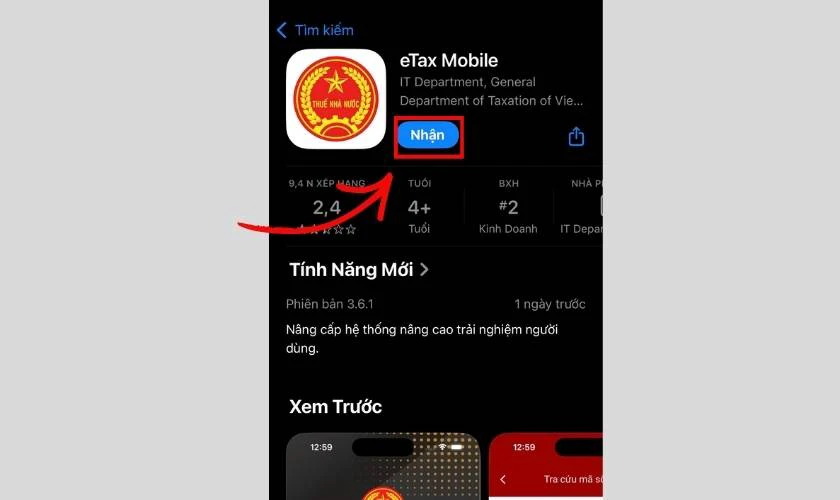 Cách đăng ký eTax Mobile