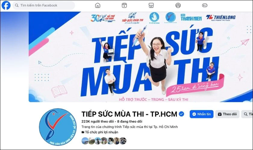 Cách đăng ký tiếp sức mùa thi 2026 qua Fanpage