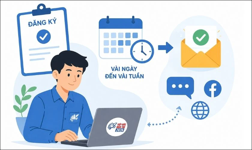 Đăng ký tiếp sức mùa thi bao lâu mới có kết quả?