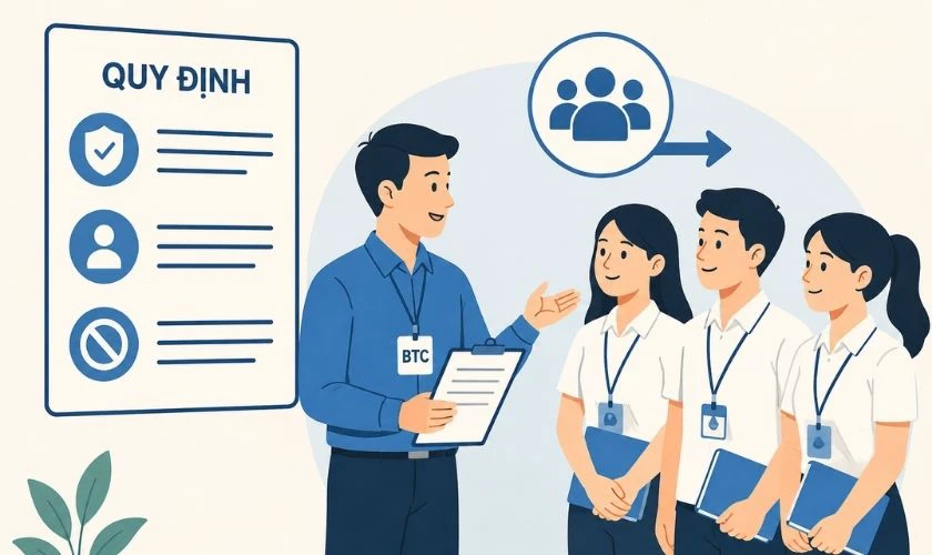 Tuân thủ quy định và phân công từ ban tổ chức