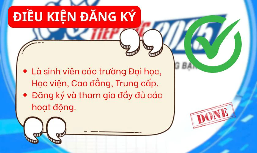 Đăng ký tiếp sức mùa thi 2025 cần điều kiện gì?