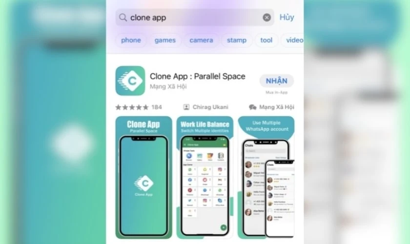 Cách nhân bản ứng dụng Zalo trên iPhone