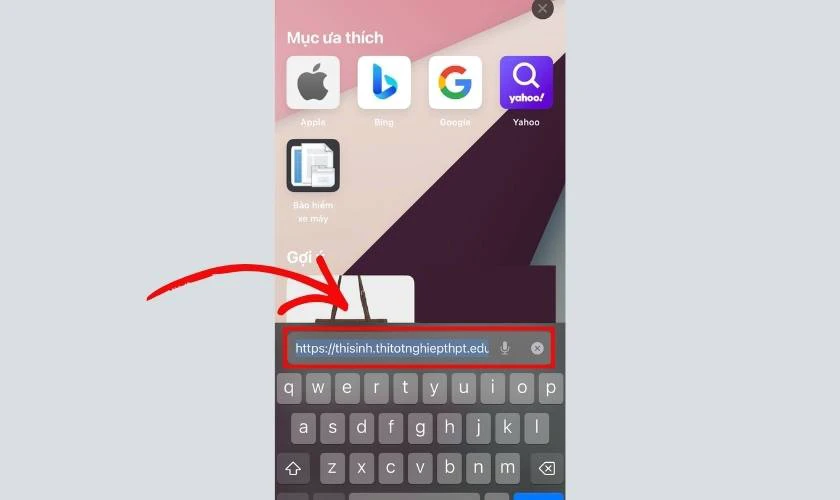 Cách đăng nhập thisinh.thithptquocgia.edu.vn 2026 trên điện thoại - Bước 1