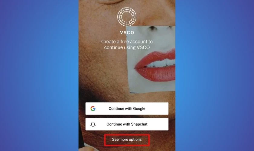 Cách đăng nhập vào VSCO bằng email