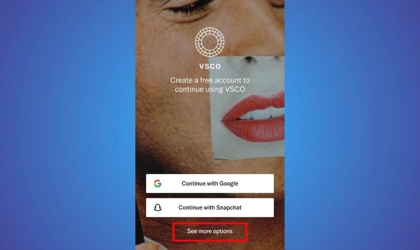 Cách đăng nhập VSCO bằng Facebook