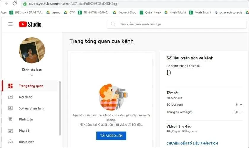 Cách đăng video shorts trên YouTube bằng máy tính