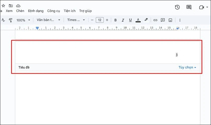 Cách bỏ đánh số trang trong Google Docs